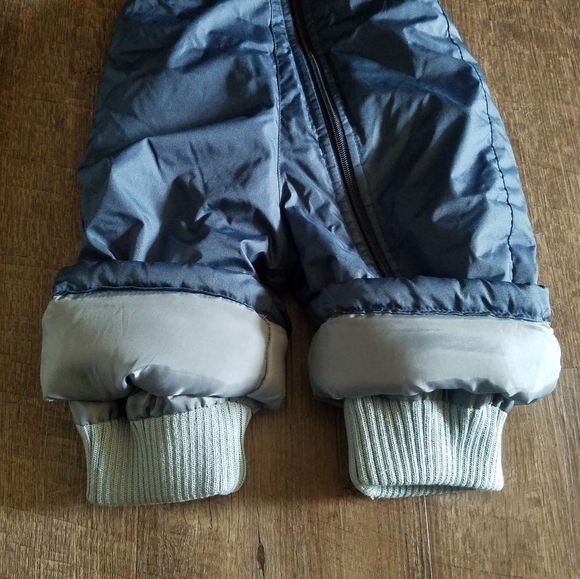 Roots Canada Infant Snowsuit Snow Bibs 3-6 Mos Blue - Picture 3 of 7